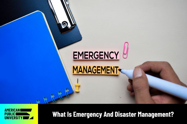 what-is-emergency-and-disaster-management emergency and disaster management written on sticky notes