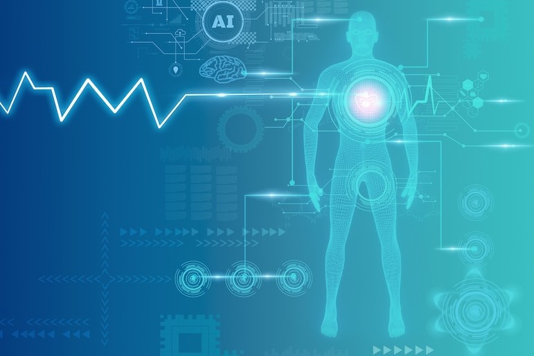 AI image of a human body scan