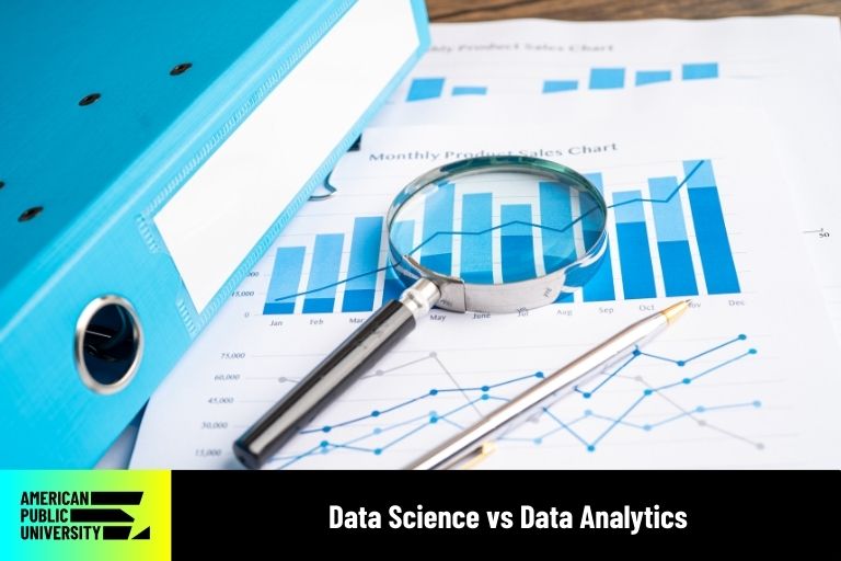 data-science-vs-data-analytics-apu data analytics under magnifying glass