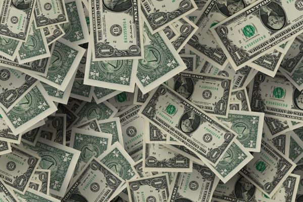 pile of one dollar bills