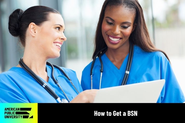 BSN students looking at medical chart