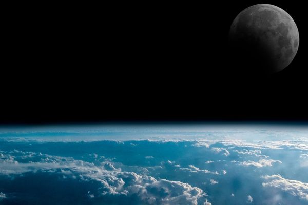 space studies of moon orbiting earth