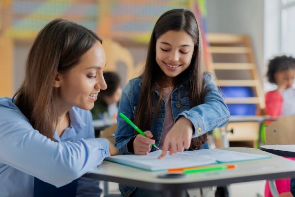 teaching with student practicing personalized learning