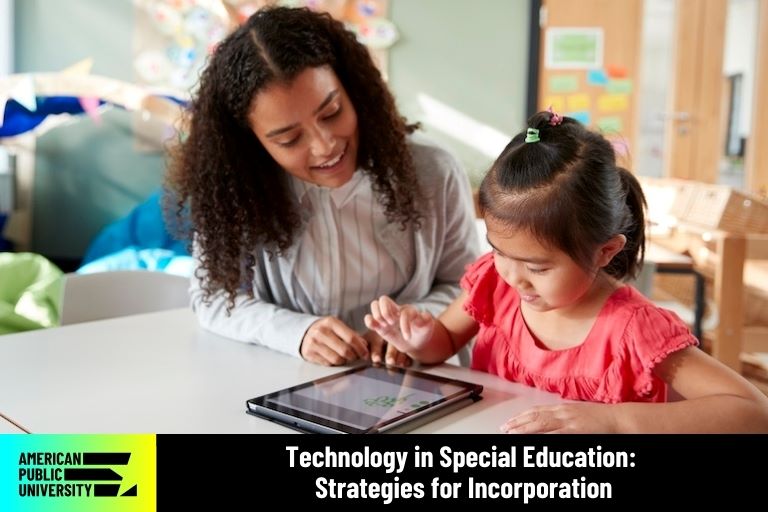 technology-in-special-education technology being used on tablet by teacher and student