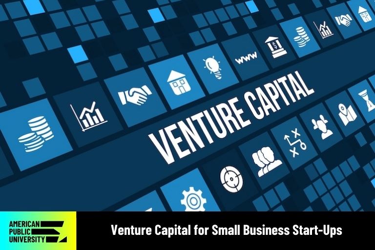 venture capital icons on digital screen