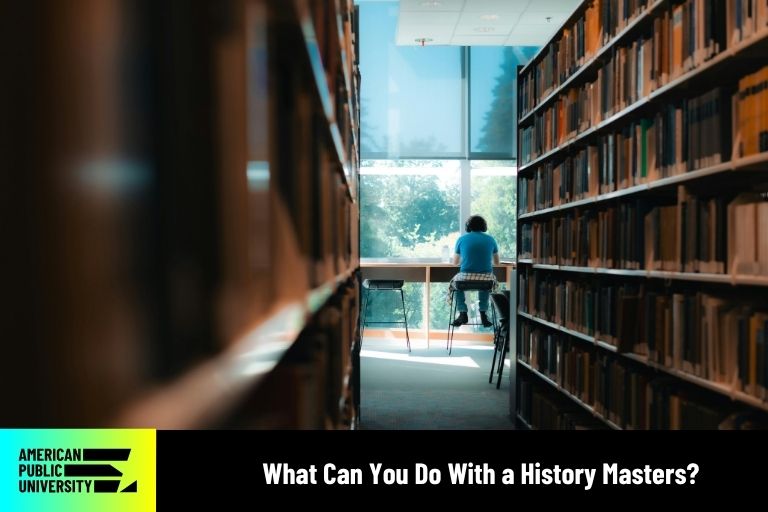 what-can-you-do-with-a-history-masters military history masters student studying in library