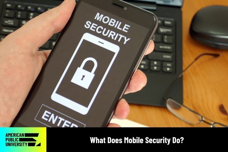 mobile security warning on cell phone