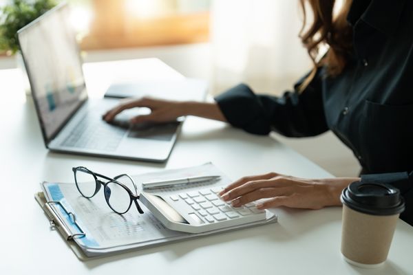 business professional working on computer