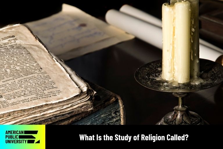 what-is-the-study-of-religion-called religious book next to wax candle