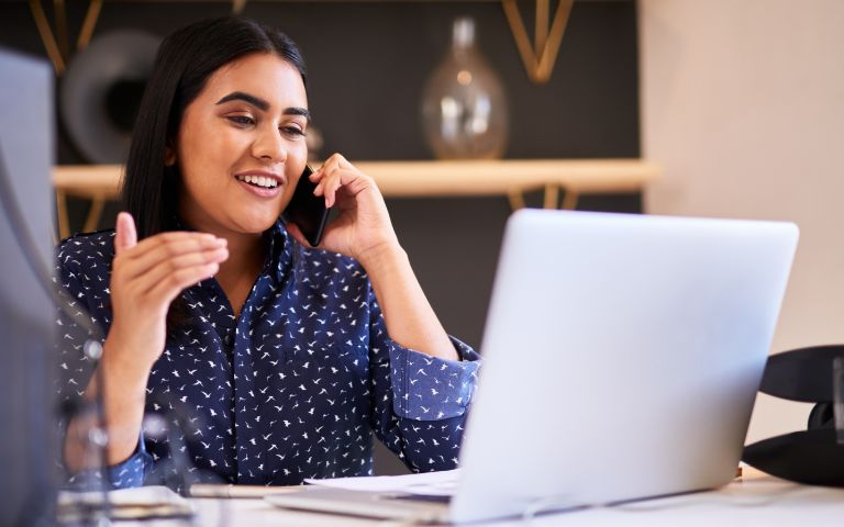 IT project manager on phone